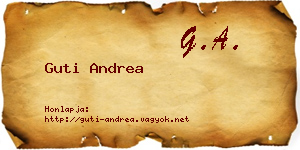 Guti Andrea névjegykártya